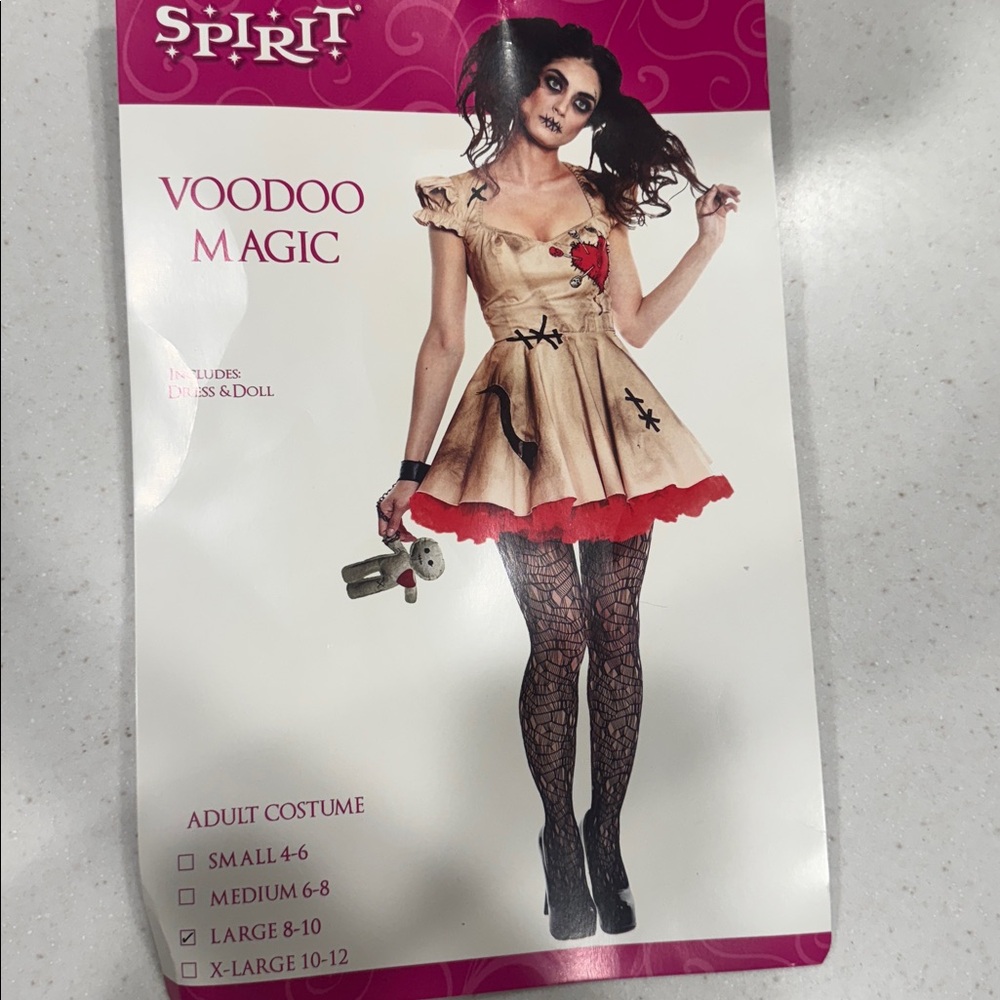 Spirit Voodoo Magic Costume with Tan and Red